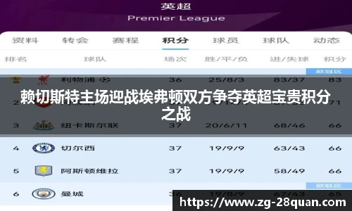 赖切斯特主场迎战埃弗顿双方争夺英超宝贵积分之战